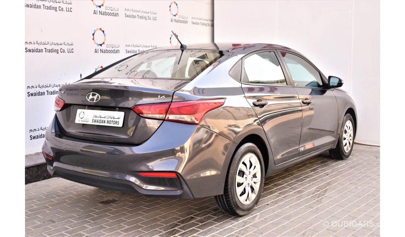 Hyundai Accent AED 938 PM | 1.6L GL GCC WARRANTY