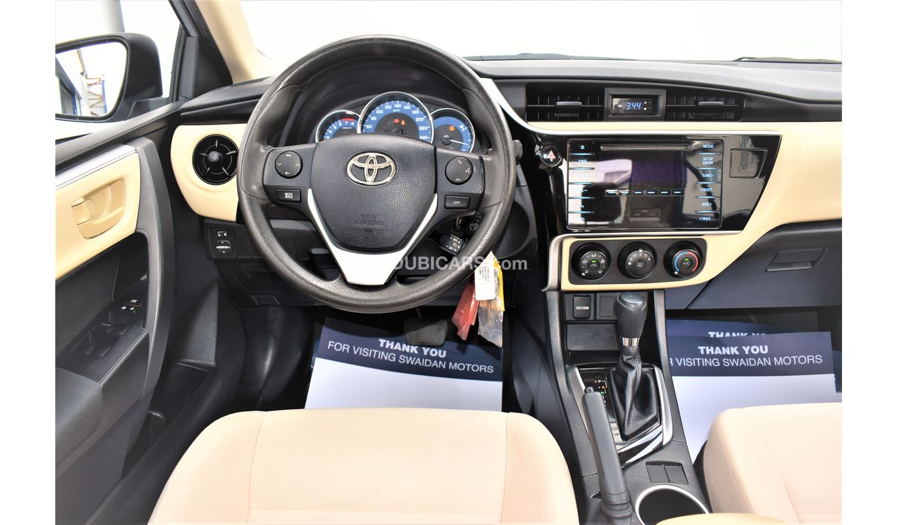 Toyota Corolla 1.6L SE 2018 GCC DEALER WARRANTY