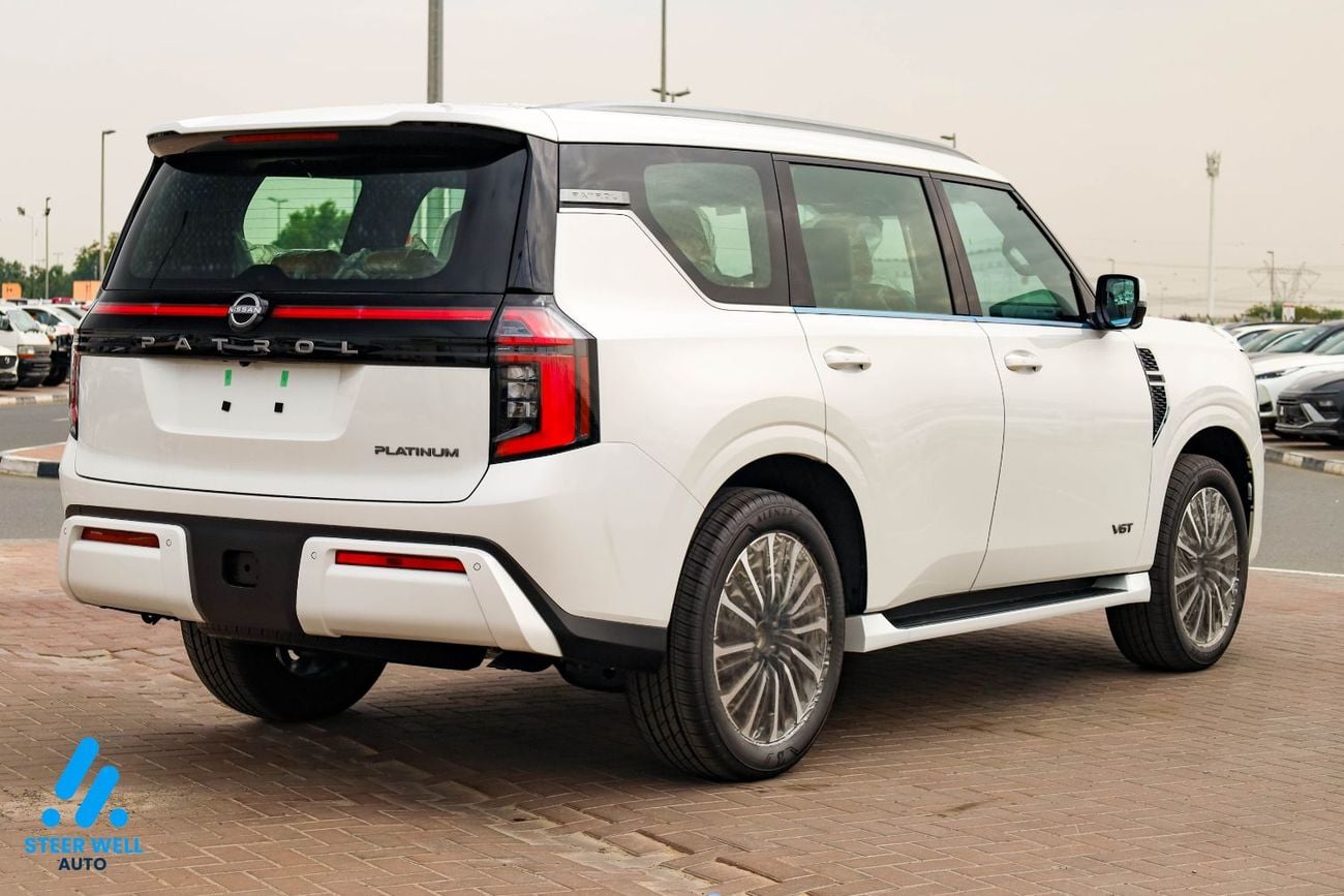 نيسان باترول LE Platinum | GCC | 3.5L V6 | AWD | Tan Inter | 8-Seater SUV | Height Control | Export