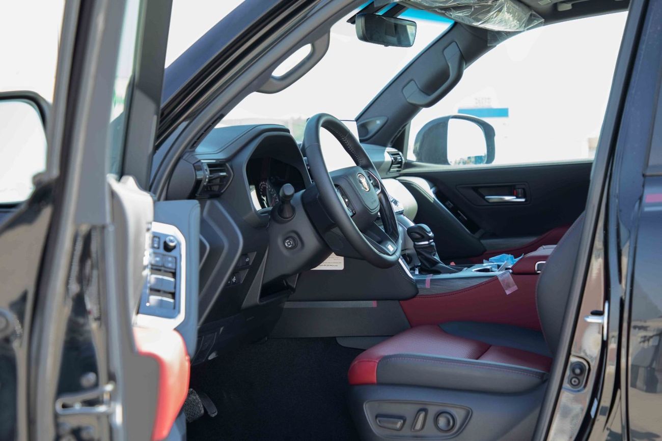 تويوتا لاند كروزر 2023 تويوتا لاند كروزر 3.5 لتر GR-Sport بدون ACC (OE-R) - أسود من الداخل أسود وأحمر