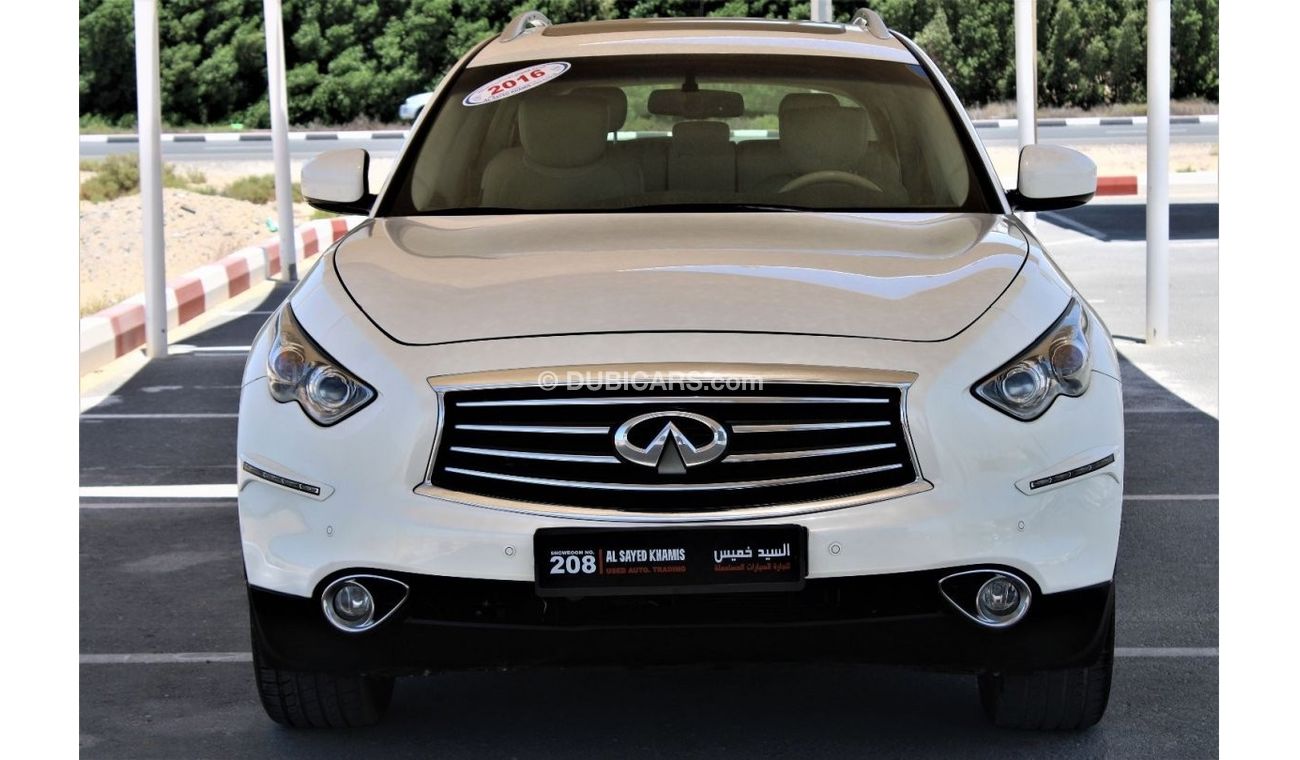 إنفينيتي QX70 إنفنيتى 2016  QX70 خليجي بحالة ممتازة بدون حوادث رقم 1 فل اوبشن نظيفه جدا من الداخل والخارج