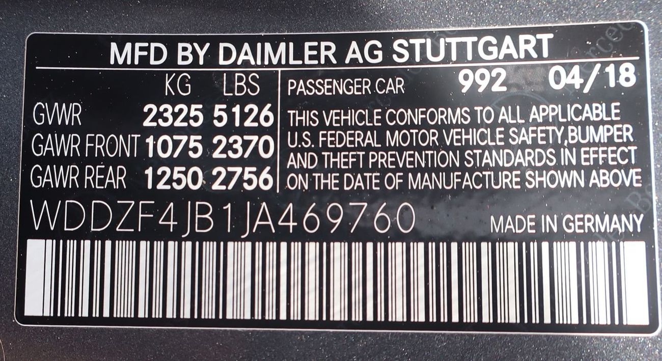 Mercedes-Benz E300 AMERICAN IMPORT