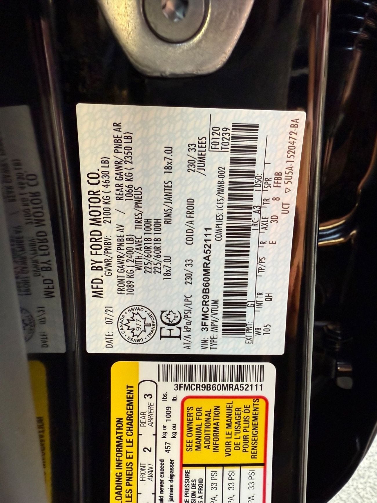 فورد برونكو سبورت BIG BEND (NON GCC) Big Bend 1.5L