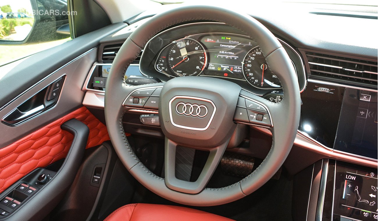 Audi Q8 2020 Quattro , 3.0L V6, 55TFSI, 0km with 3 years or 100,000km Warranty-الابيض متوفر