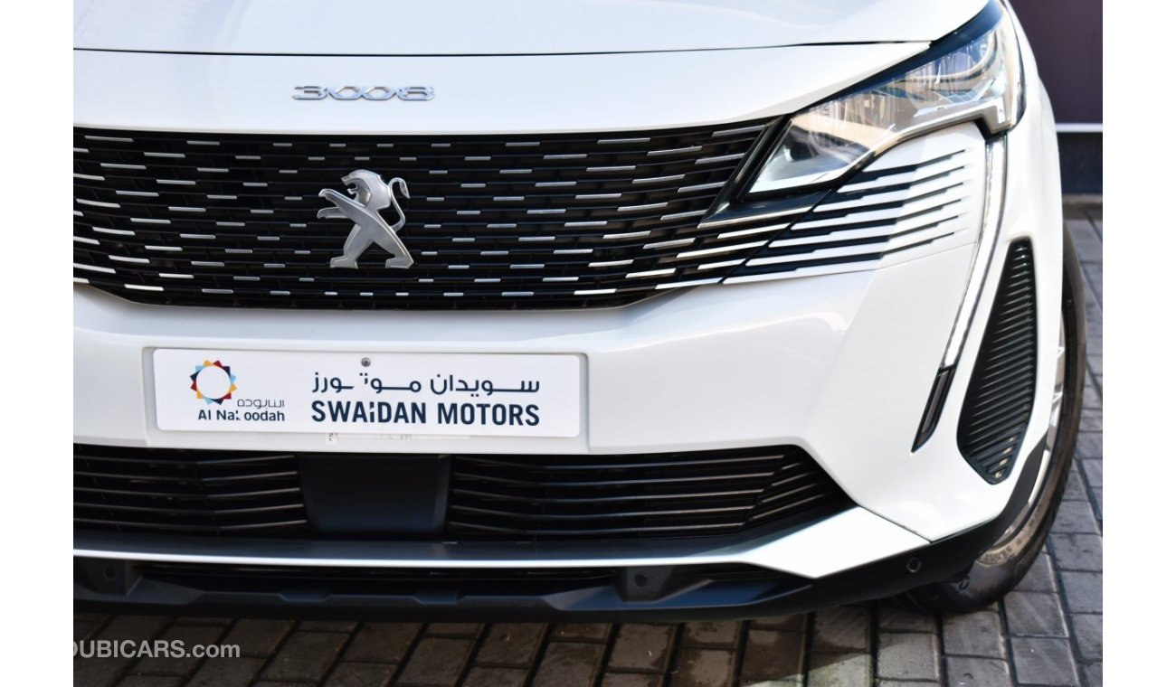 Peugeot 3008 AED 1279 PM | 1.6L ACTIVE 2022 GCC AGENCY WARRANTY UP TO 2026 OR 100K KM