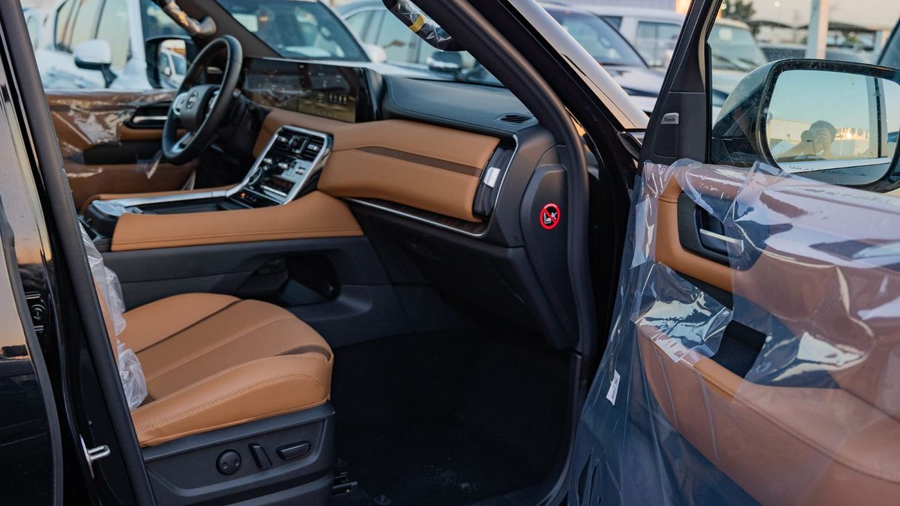 نيسان باترول 2026 Nissan Patrol Titanium 3.5L Twin Turbo AT Petrol (Black-Tan)