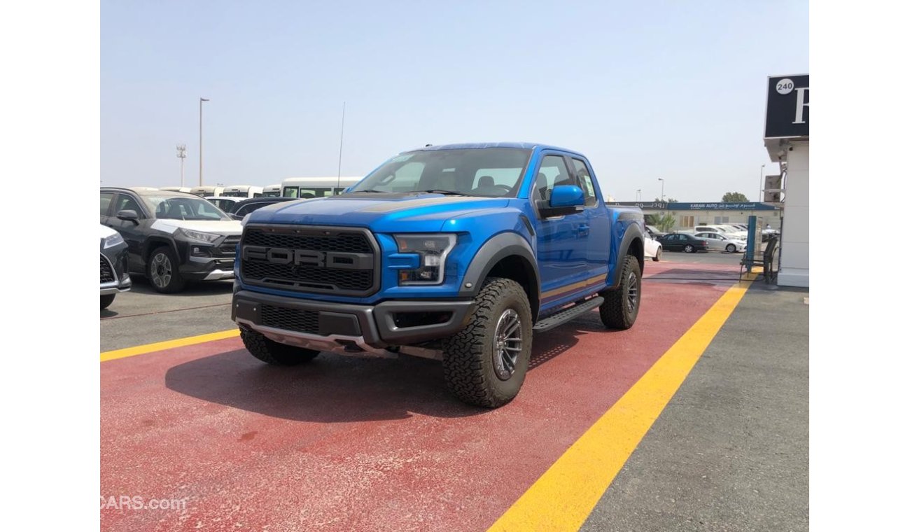 فورد F 150 FORD F150 RAPTOR SUPER CAB 3.5L ، بنزين ، 4WD ، موديل 2021 ، خارجي أزرق مع جلد داخلي أزرق وأسود ، لل