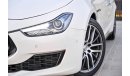 Maserati Ghibli | 3,799 P.M | 0% Downpayment | Perfect Condition | Agency Warranty