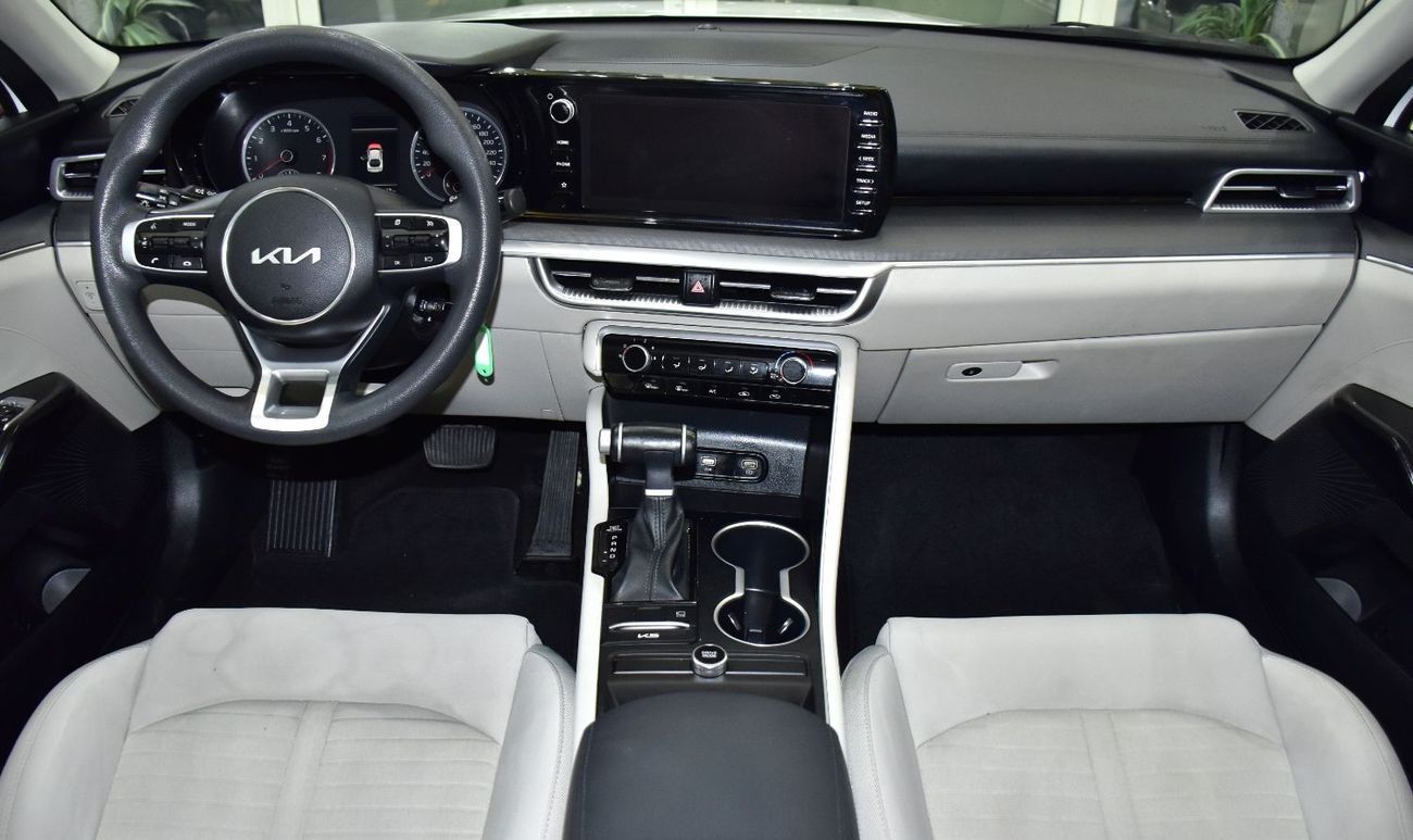 Kia K5 EXCELLENT DEAL for our KIA K5 ( 2023 Model ) in White Color GCC Specs