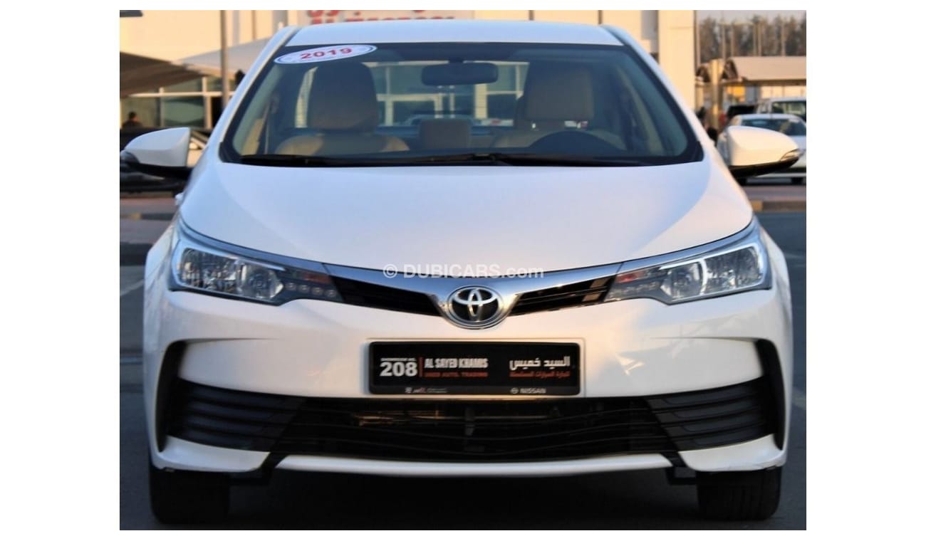 تويوتا كورولا XLI تويوتا كرولا 2019 ابيض خليجي  1.6 بحالة ممتازة بدون حوادث