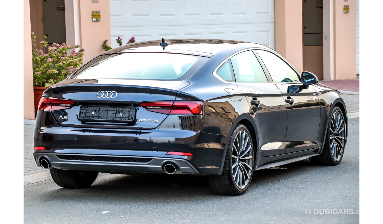 Audi A5 40 TFSI 2018 GCC under Warranty with Zero downpayment.