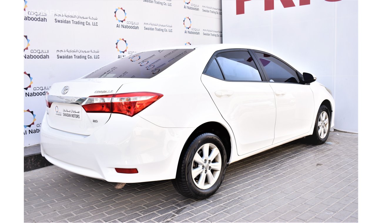 Toyota Corolla 2.0L SE 2015 MODEL GCC SPECS