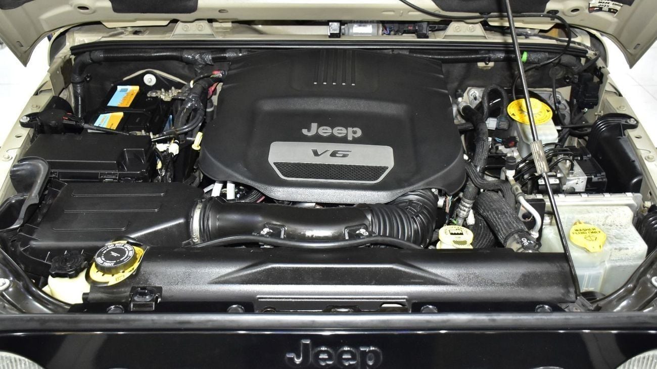 Jeep Wrangler EXCELLENT DEAL for our Jeep Wrangler JK Willys ( 2018 Model ) in Beige Color GCC Specs