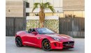 Jaguar F-Type 3.0L V6 SC  | 2,351 P.M (4 years) | 0% Downpayment | Full Option | Immaculate Condition