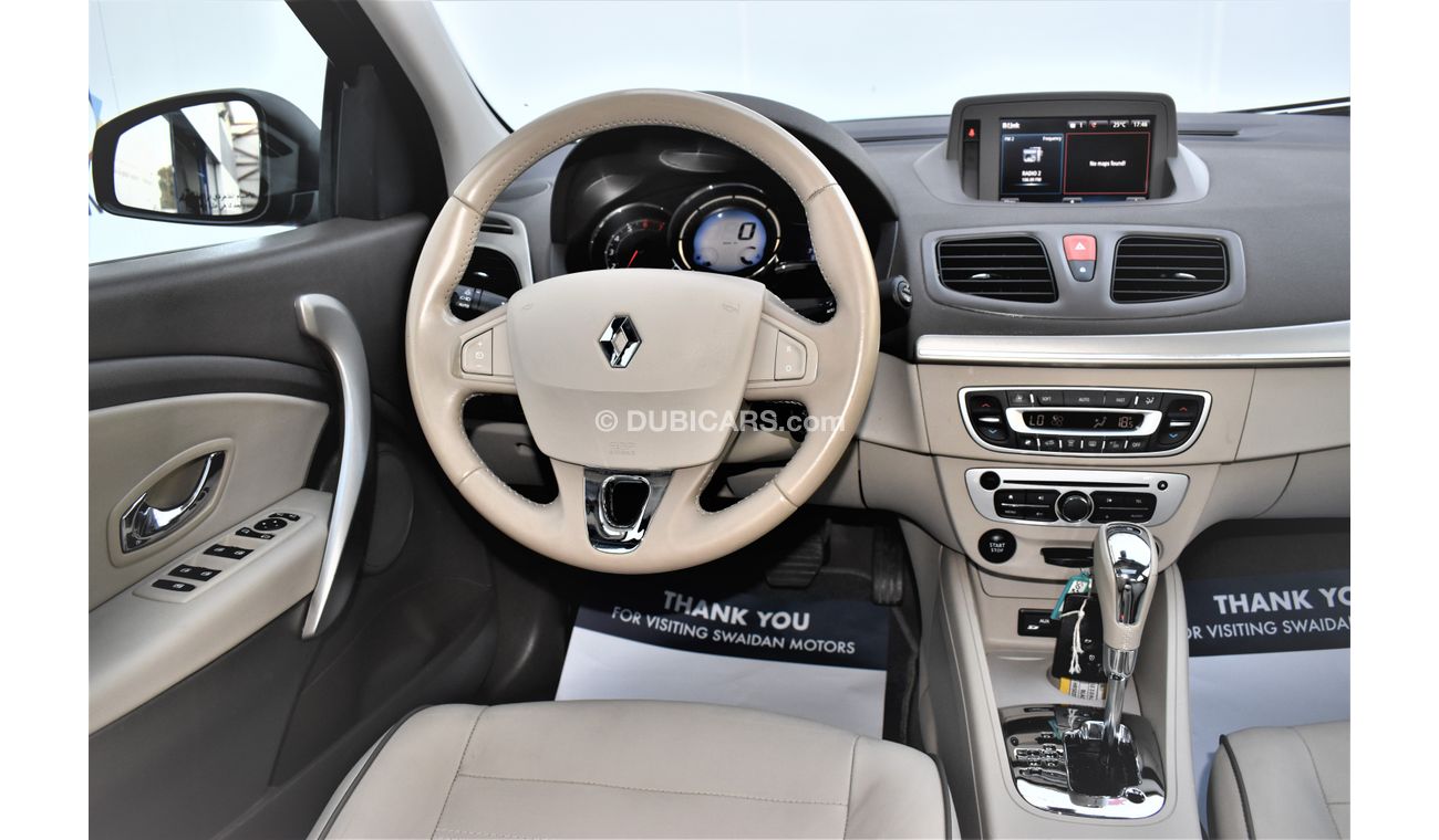 Renault Fluence AED 547 PM | 2.0L LE GCC DEALER WARRANTY
