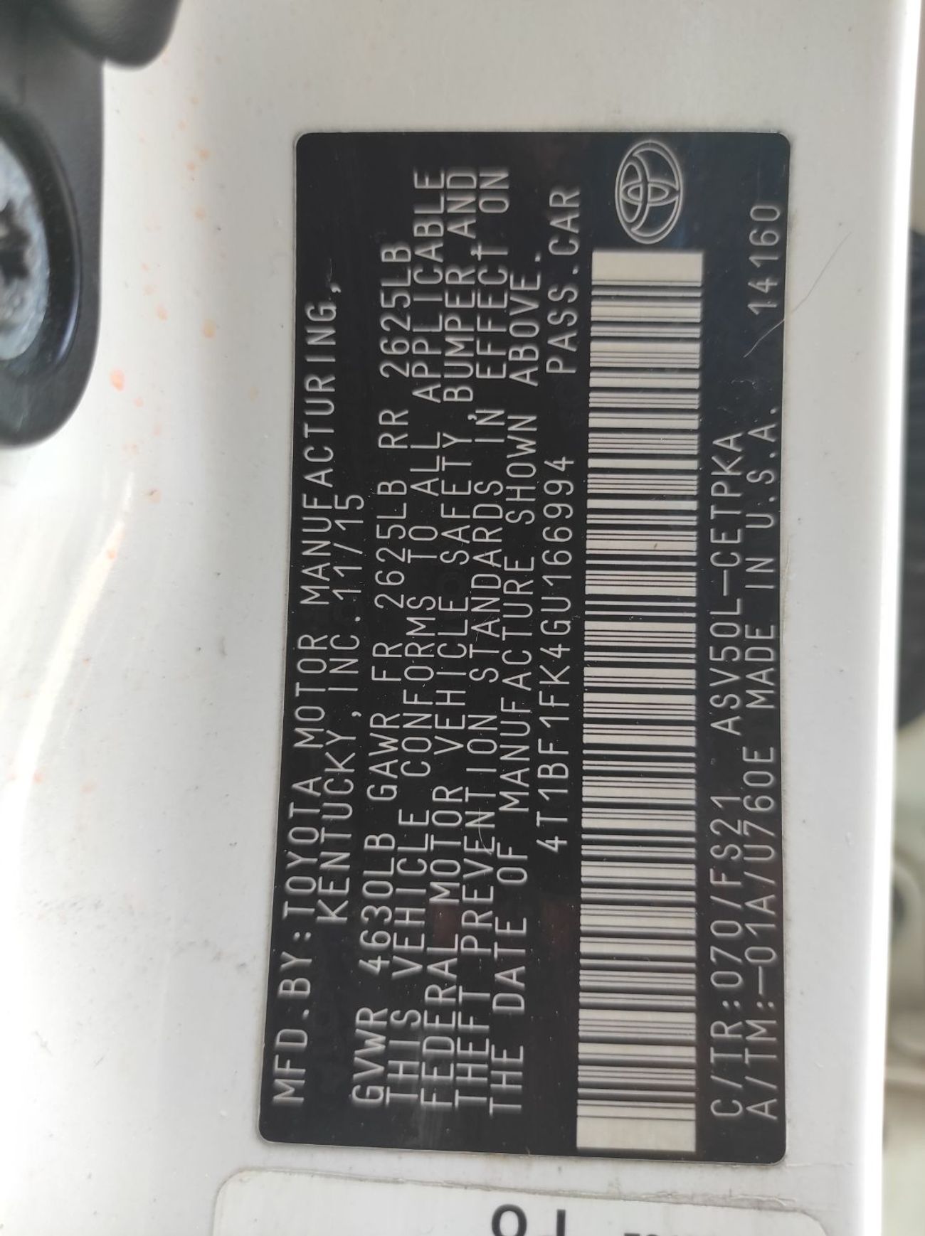 Toyota Camry Limited 2.5L Toyota Camre 2016 2.5 Full options no1