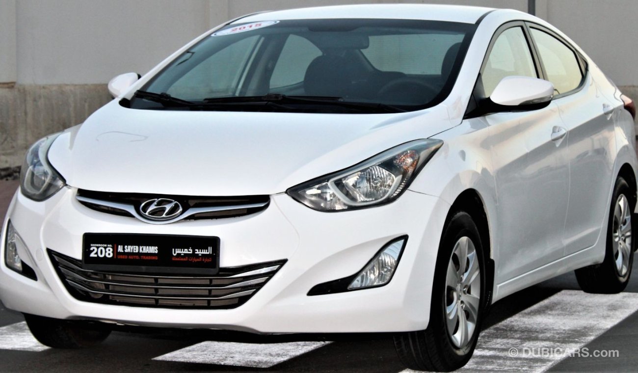 Hyundai Elantra Hyundai Elantra 2015 GCC 1.6 in excellent condition without accidents, very clean from inside and ou