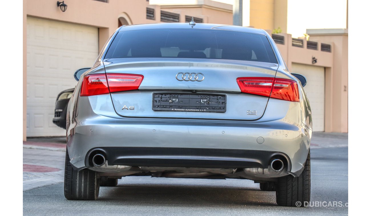 Audi A6 2.8 FSI Full option 2014 AED 1,340 P.M with 0% D.P under warranty