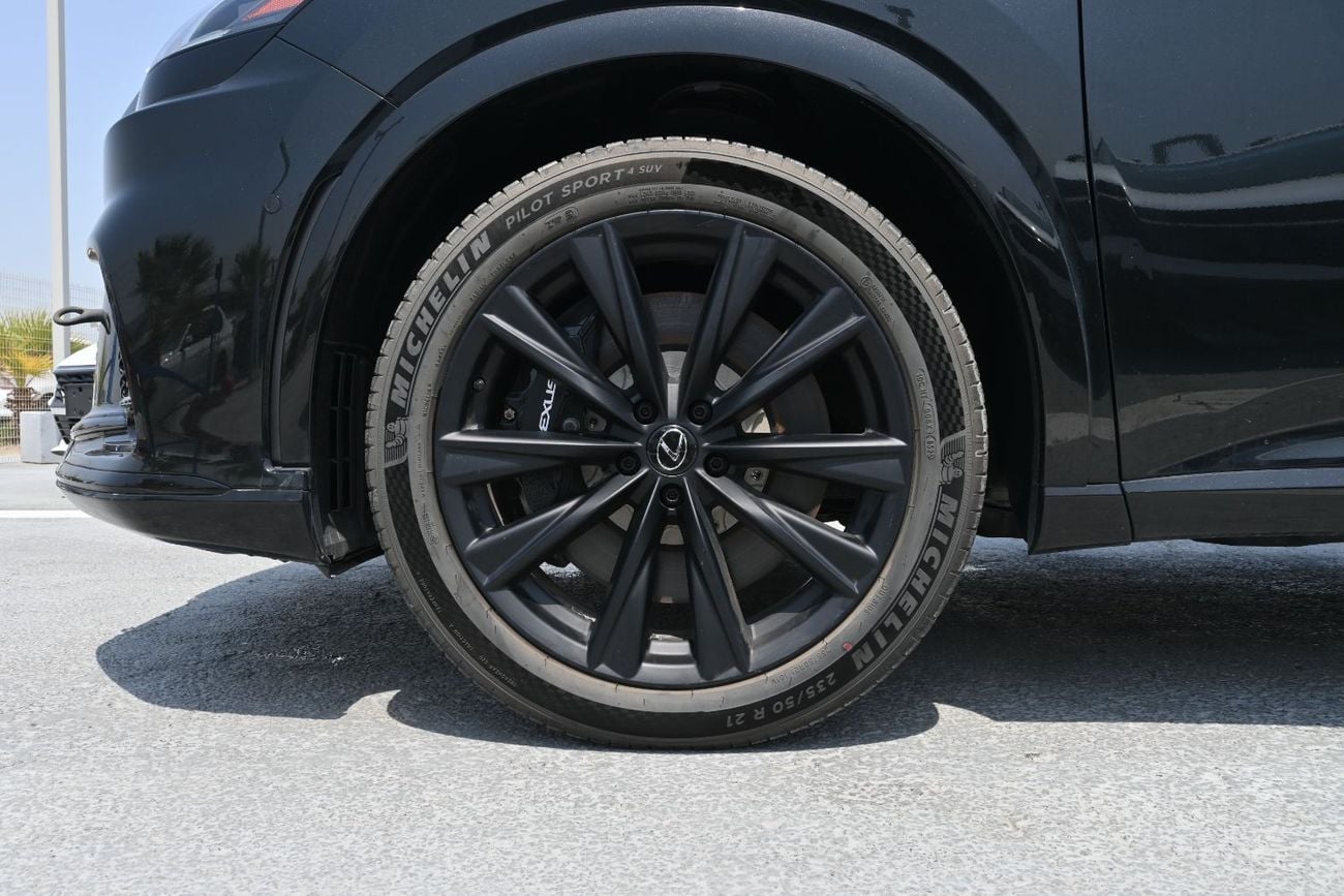لكزس RX 500h F SPORT PERFORMANCE 2.4L Turbo + Hybrid, AWD Model 2025 Color Black