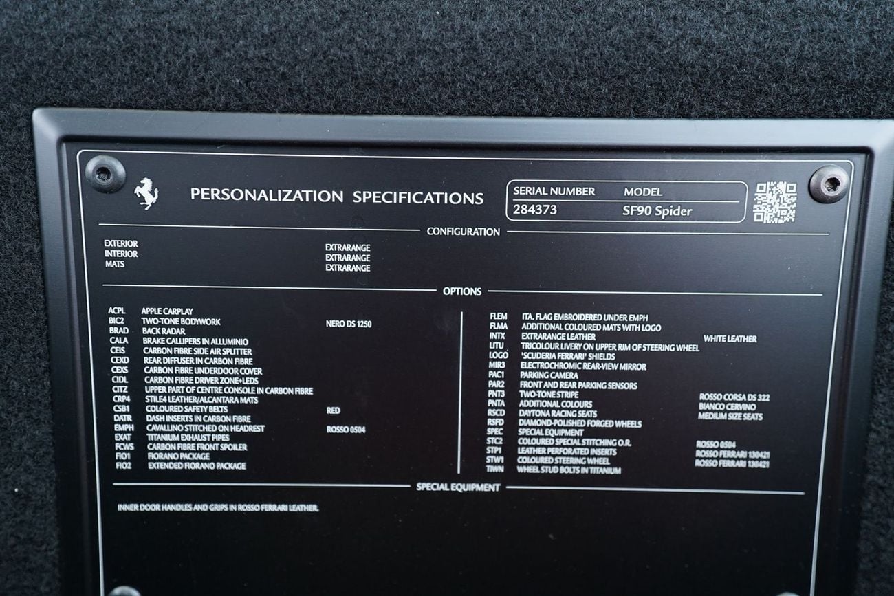 Ferrari SF90 SPIDER ASSETTO FIORANO