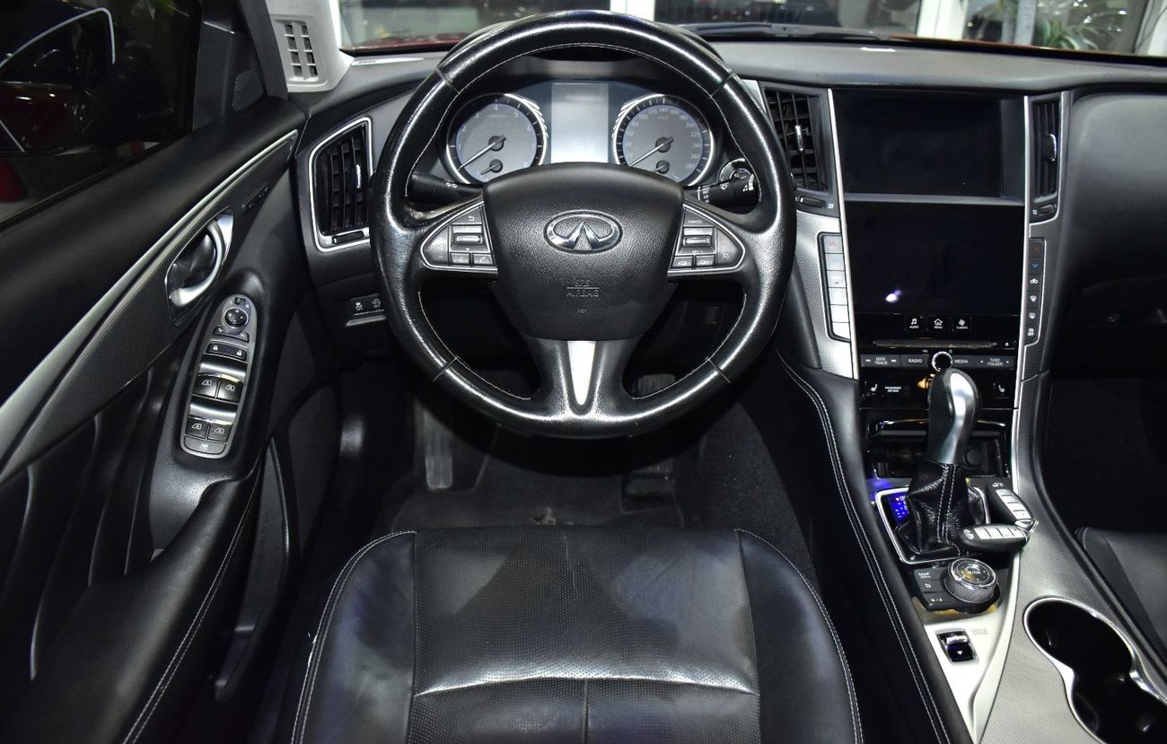 إنفينيتي Q50 EXCELLENT DEAL for our Infiniti Q50 2.0t ( 2016 Model ) in Red Color GCC Specs