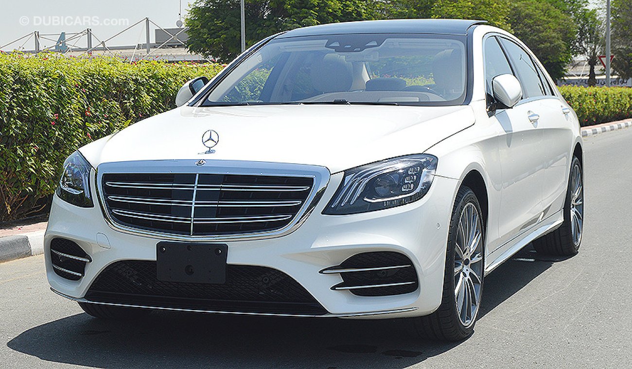 Mercedes-Benz S 560 2018, 4MATIC 4.0L V8 GCC, 0km with 2 Years Unlimited Mileage Warranty