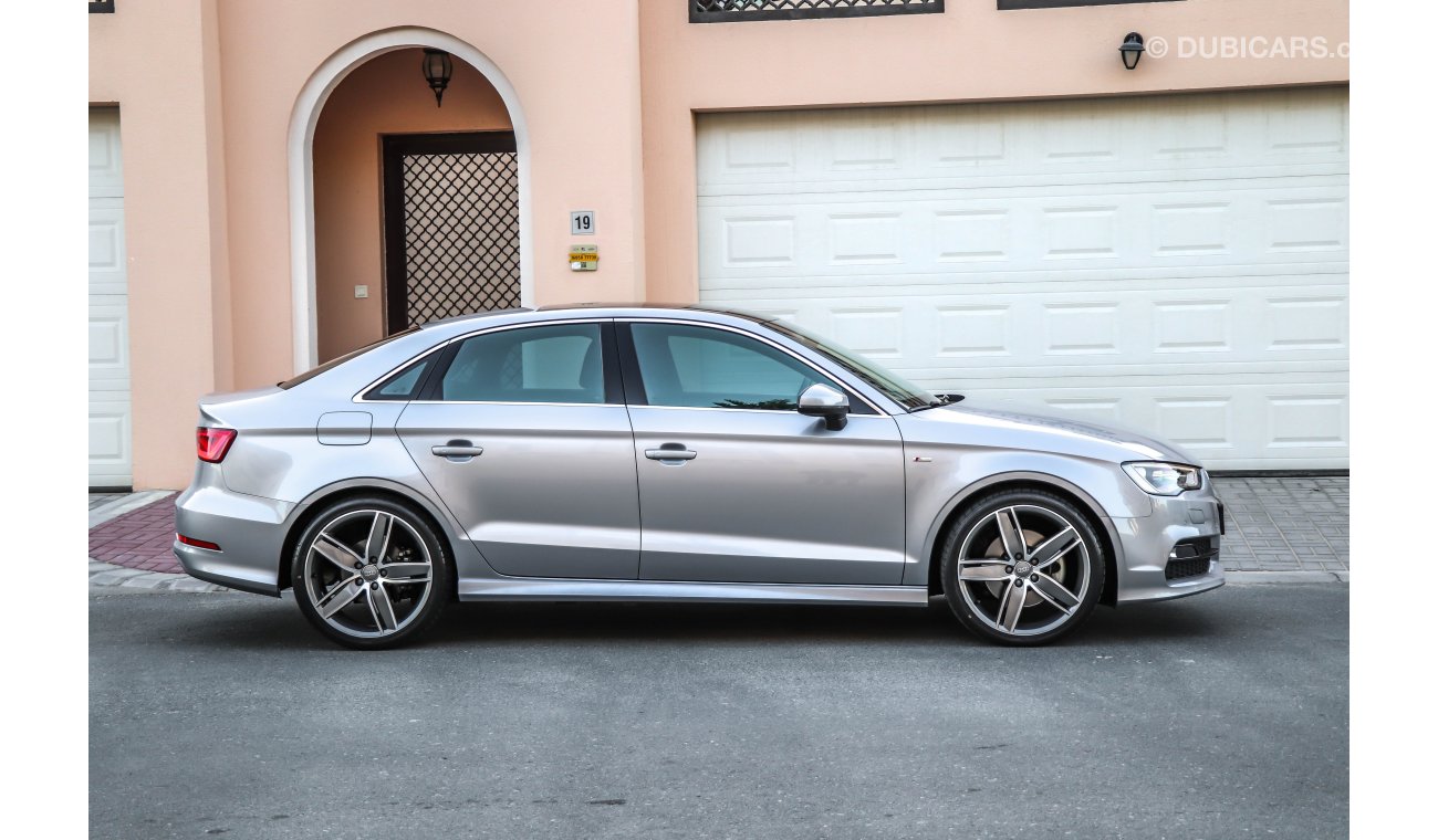 Audi A3 40TFSI (S-Line) 2015 GCC under Warranty with Zero Down-Payment.