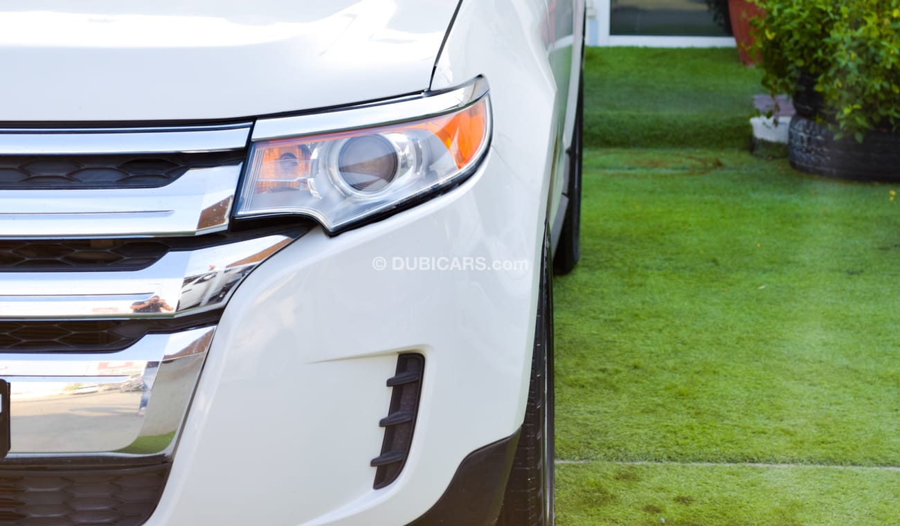 Ford Edge Imported 2013, white color inside Beige No. 2, sensors, alloy wheels and rear spoiler stabilizer, in