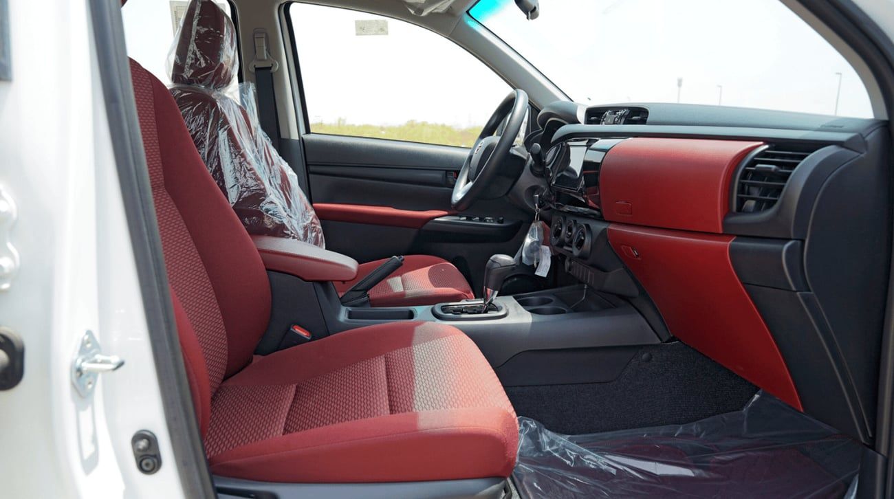 Toyota Hilux GLX ECTAKM001 - 2026 Toyota Hilux Single Cab Pick Up - 2.7L Petrol Auto 2wd – White with Red Interior