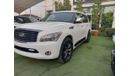 Infiniti QX56 Model 2011 imported, white color, leather opening, alloy wheels, sensors, speed stabilizer, in excel