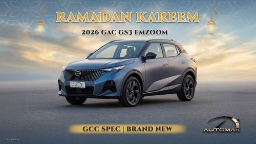 GAC GS3 Emzoom GB 1.5T 2026 GCC 0Km With 5 Years Or 150,000 Km Warranty @Official Dealer