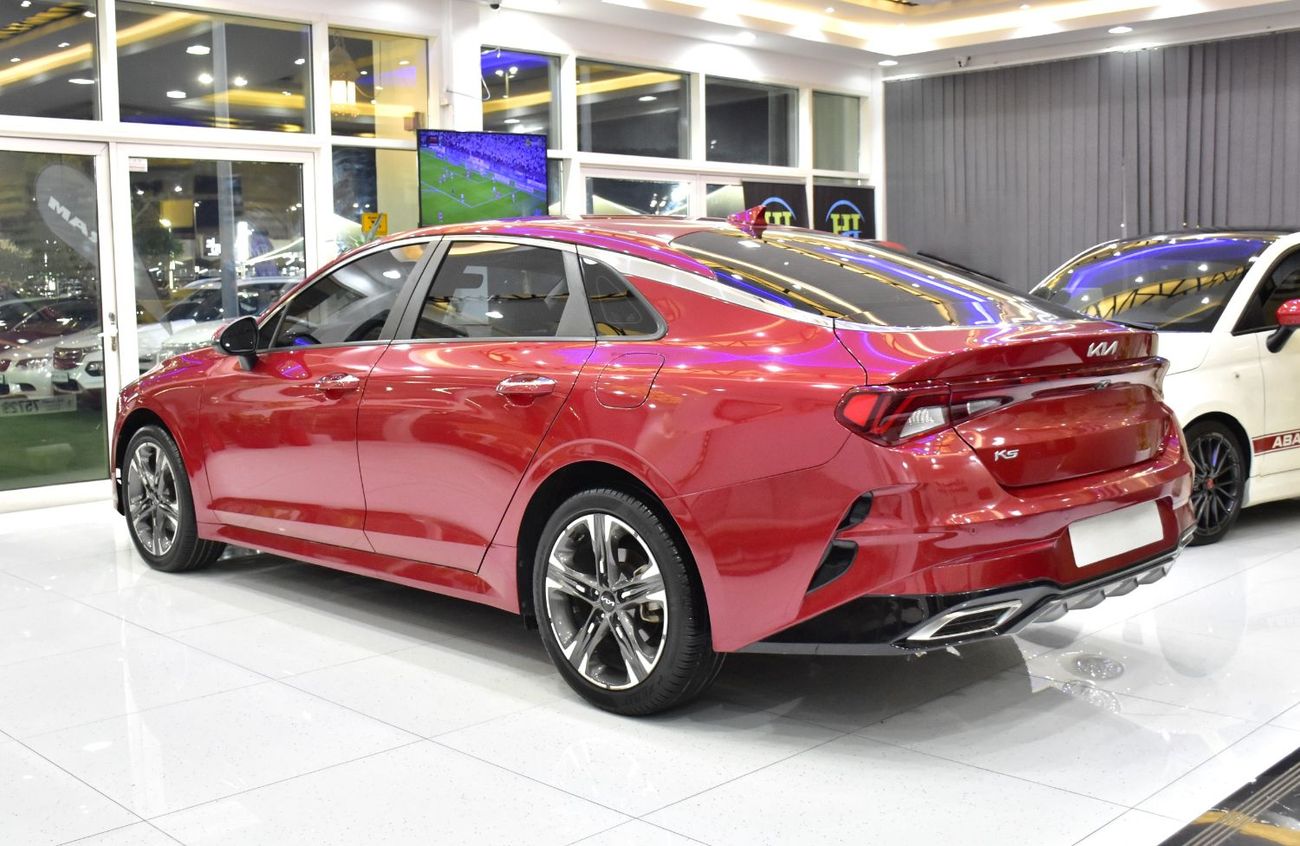 Kia K5 EXCELLENT DEAL for our KIA K5 ( 2022 Model ) in Red Color GCC Specs