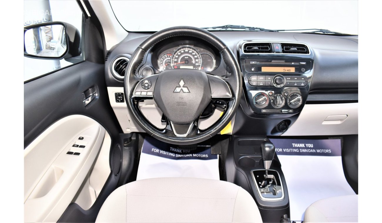 Mitsubishi Attrage AED 723 PM | 1.2L GLX GCC DEALER WARRANTY