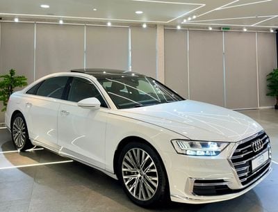 أودي A8 L 60 TFSI Quattro 4.0L (454 HP) AMAZING VIP AUDI A8 TFSI V6 || F.S.H || GCC || EXCELLENT PERFORMANCE