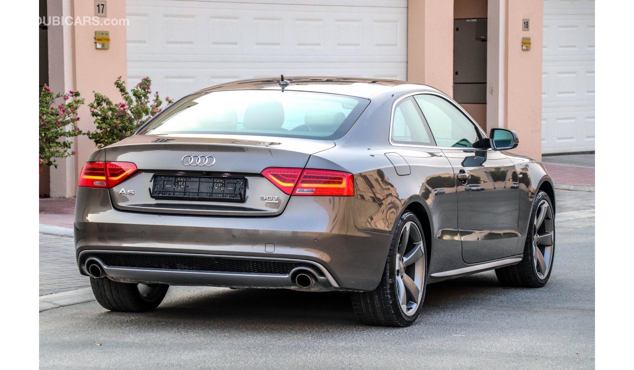 Audi A5 3.0 V6 S-Line 2013 GCC under Warranty with Zero Down-Payment.