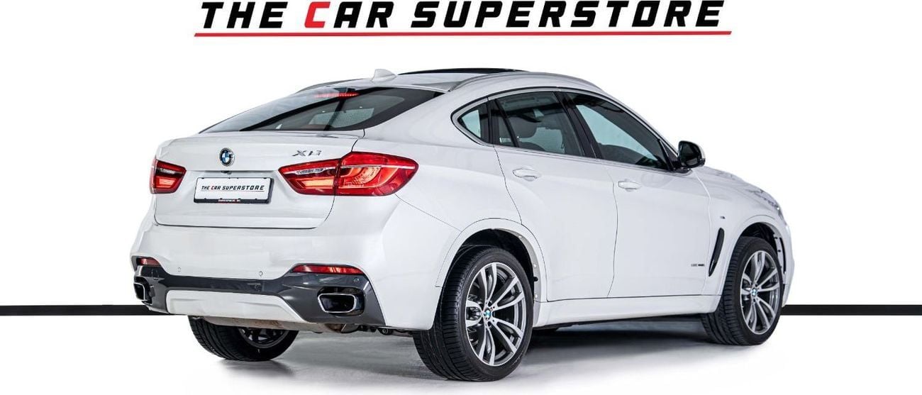BMW X6 35i M Sport 3.0L X-Drive-MSport-GCC-Pearl White-Premium Red Leather Interior-M Sports Seats