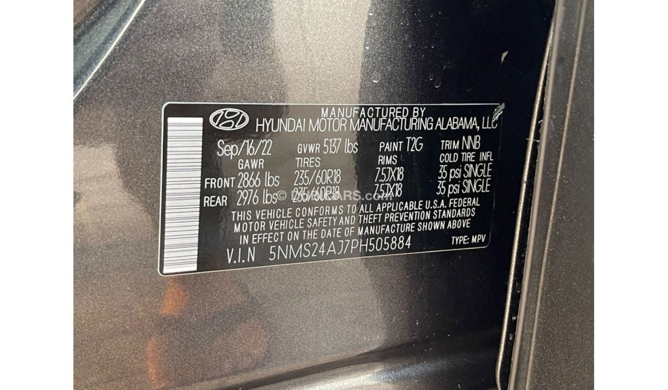 Hyundai Santa Fe 2023 HYUNDAI SANTAFE IMPORTED FROM USA