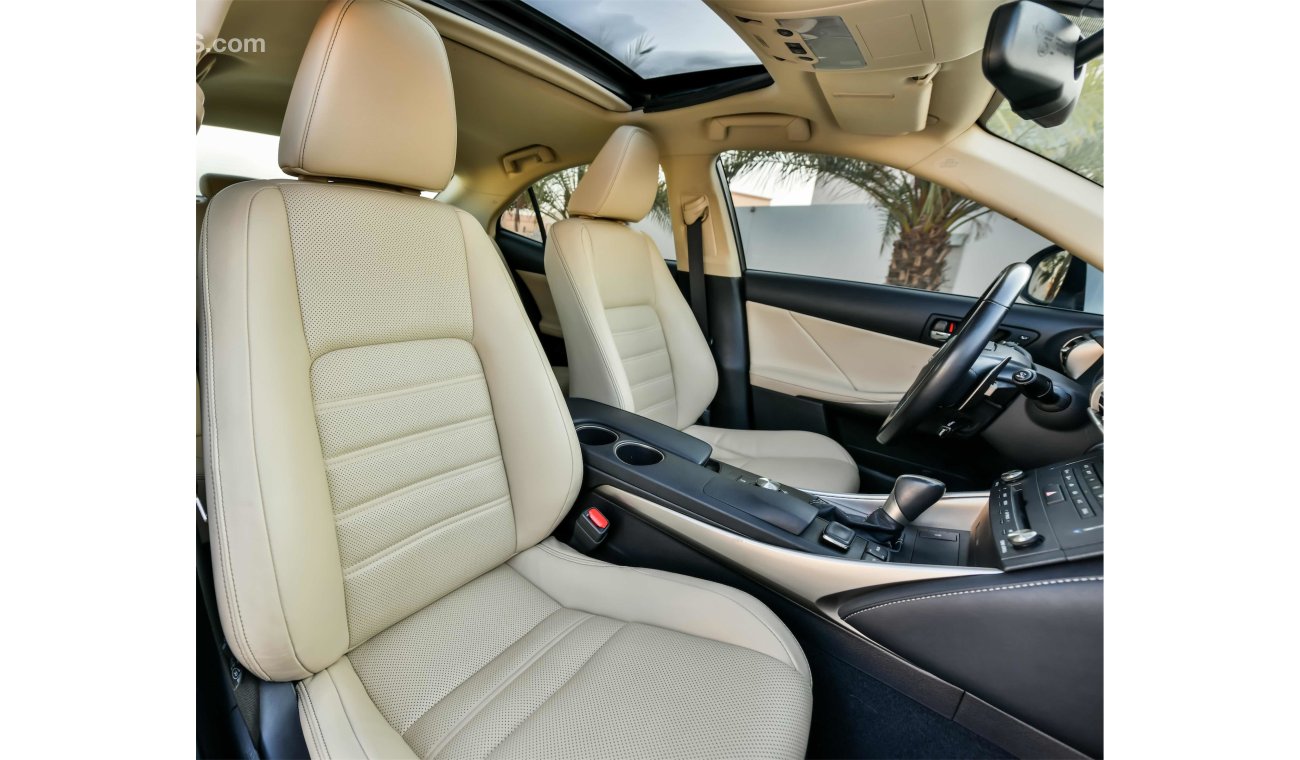 Lexus IS250 - 2015 - Under Warranty - AED 1,684 PER MONTH - 0% DOWNPAYMENT