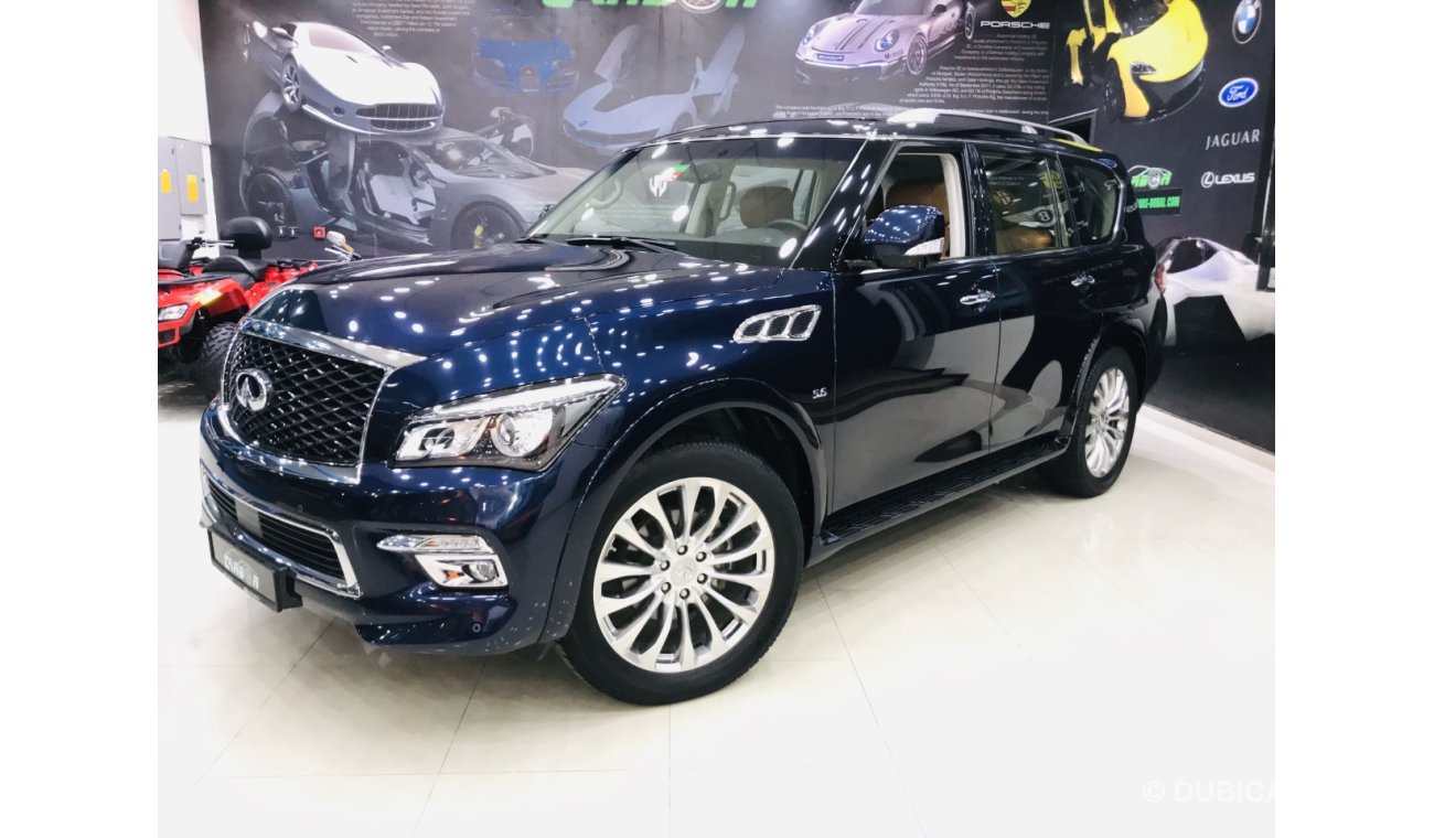 إنفينيتي QX80 - 5.6L V8 - 2017 - GCC - UNDER WARRANTY + FREE SERVICE - ( 2,890 AED PER MONTH )