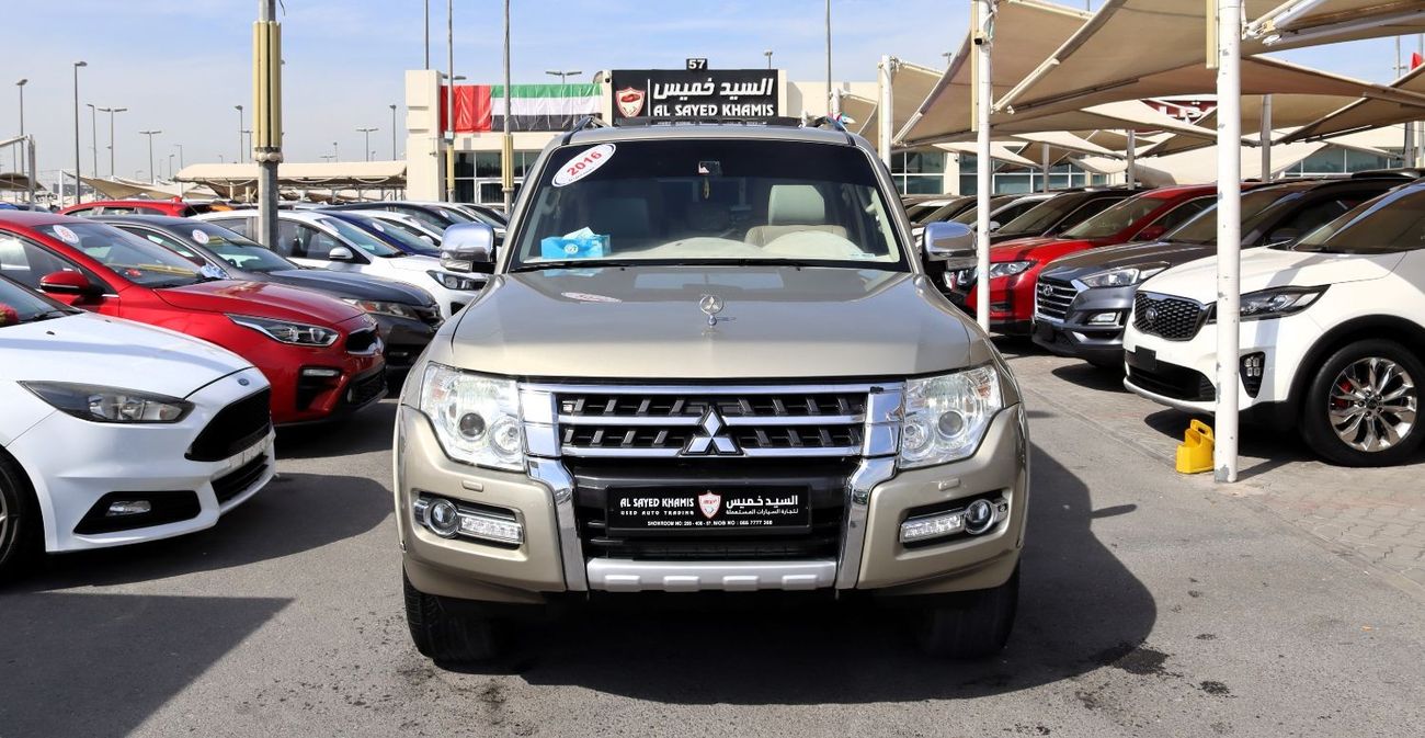 ميتسوبيشي باجيرو بلاتينوم خليجي - خاللية من الحوادث - مكينة 3800 سي سي - فل كامل - بحالة ممتازة من الداخل والخارج