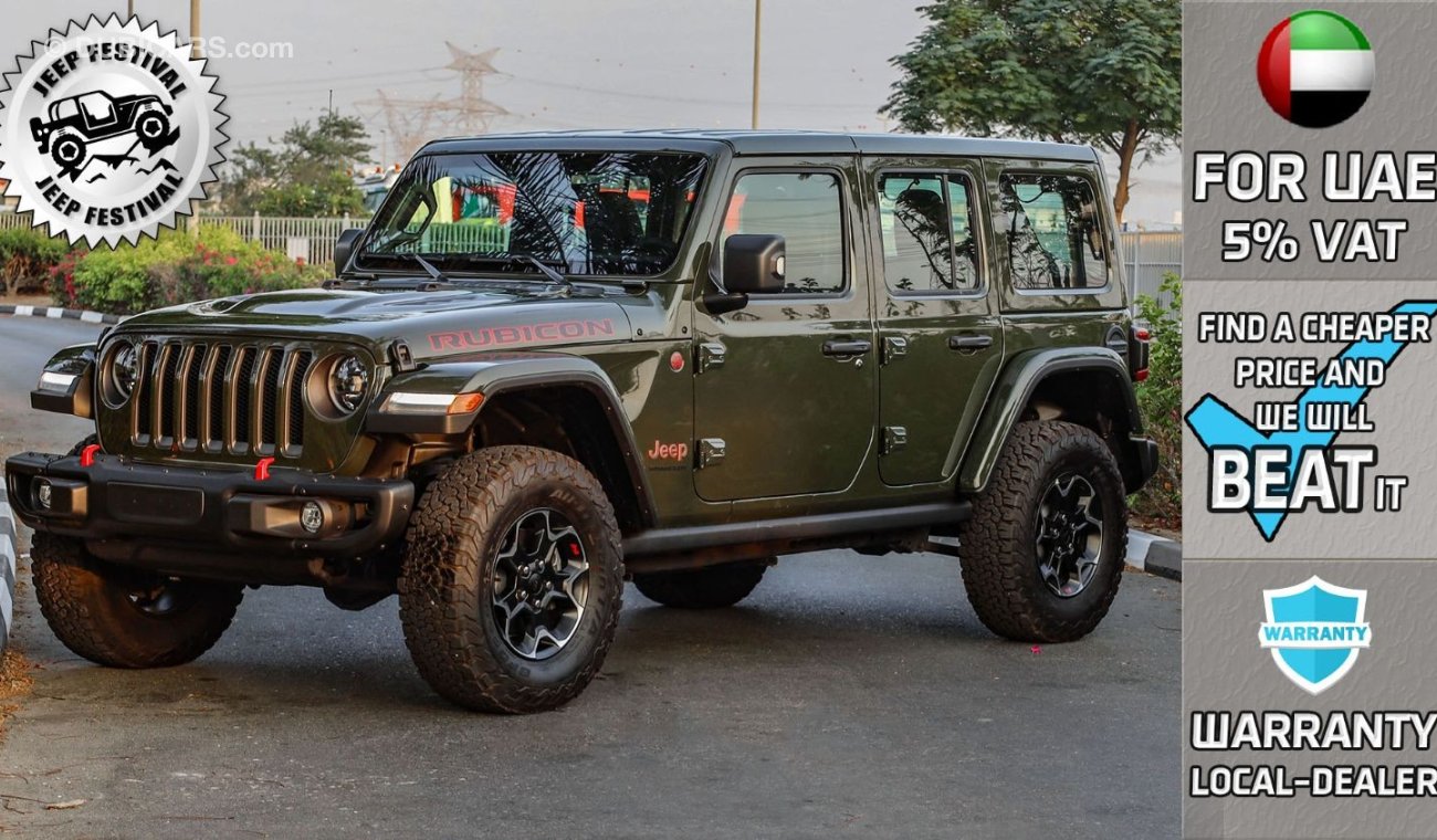 Jeep Wrangler Unlimited Rubicon 3.6L V6 , GCC 2023 , 0Km , With 3 Years or 60K Km Warranty @Official Dealer