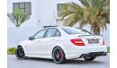 Mercedes-Benz C 63 AMG 1,939 P.M |  0% Downpayment | Full Option | Exceptional Condition