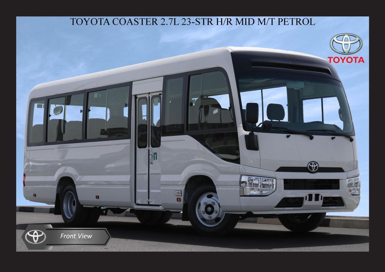 تويوتا كوستر TOYOTA COASTER 2.7L 23-STR H/R MID M/T PTR 2025 Export Only
