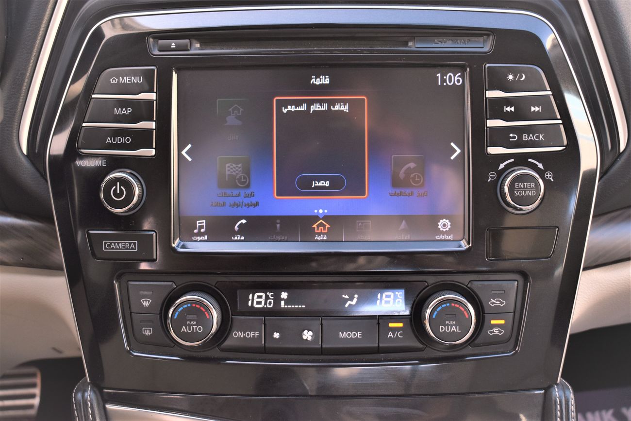 Nissan Maxima 3.5L SR V6 2018 GCC DEALER WARRANTY LEATHER SEAT SUNROOF