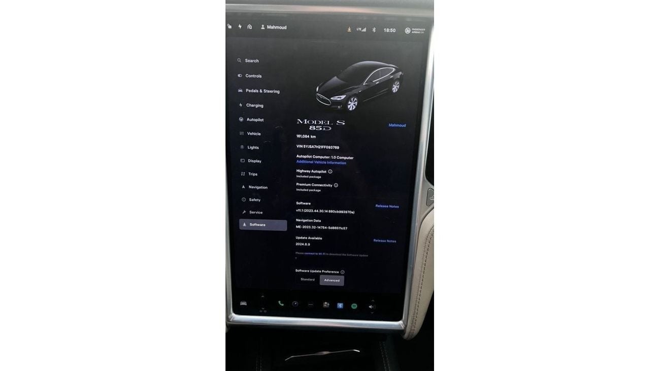 تسلا Model S تيسلا موديل S P85D 2015 | دول مجلس التعاون الخليجي | محرك مزدوج | فش | العديد من الإضافات