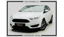 Ford Focus ECOOBOST + LEATHER SEATS + NAVIGATION + CAMERA  + ALLOY WHEELS / GCC / 2018 / UNLIMITED KMS WARRANTY