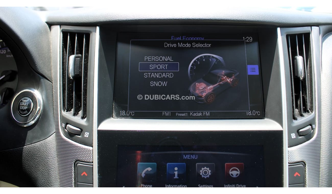 Infiniti Q50 GCC - ACCIDENTS FREE - FULL OPTION - 2.0 TWIN TURBO