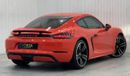 Porsche 718 Cayman S 2.5L A/T 2018 Porsche 718 Cayman S, June 2025 Porsche Warranty, Full Porsche Service History, Low