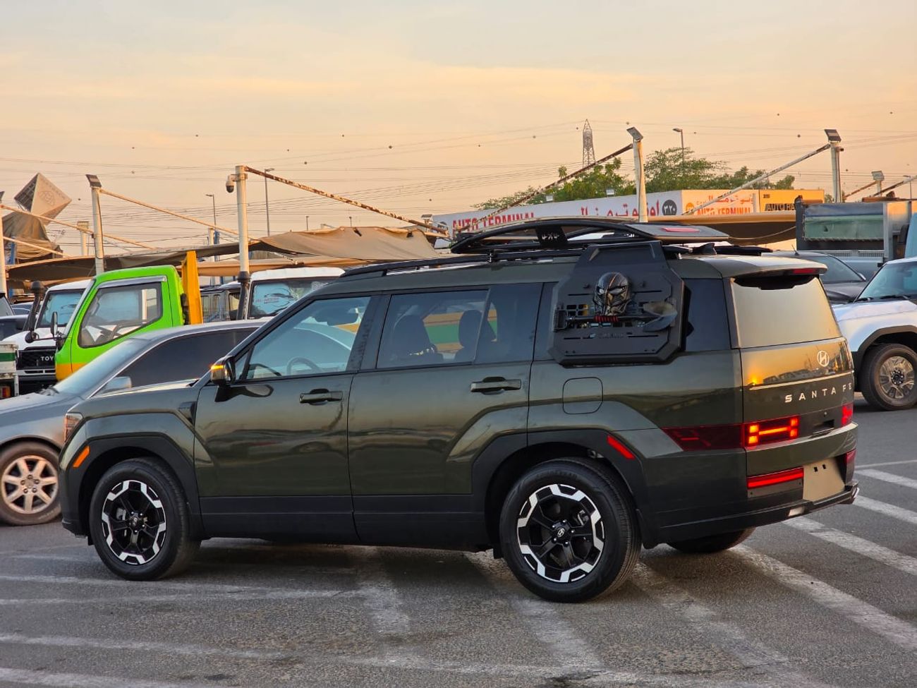 Hyundai Santa Fe 2025 Model Push button , Trunk automatic and original leather with 8 seatwe