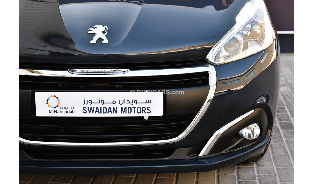Peugeot 208 AED 459 PM | 1.6L ACTIVE GCC AGENCY WARRANTY UP TO 2024 OR 100K KM